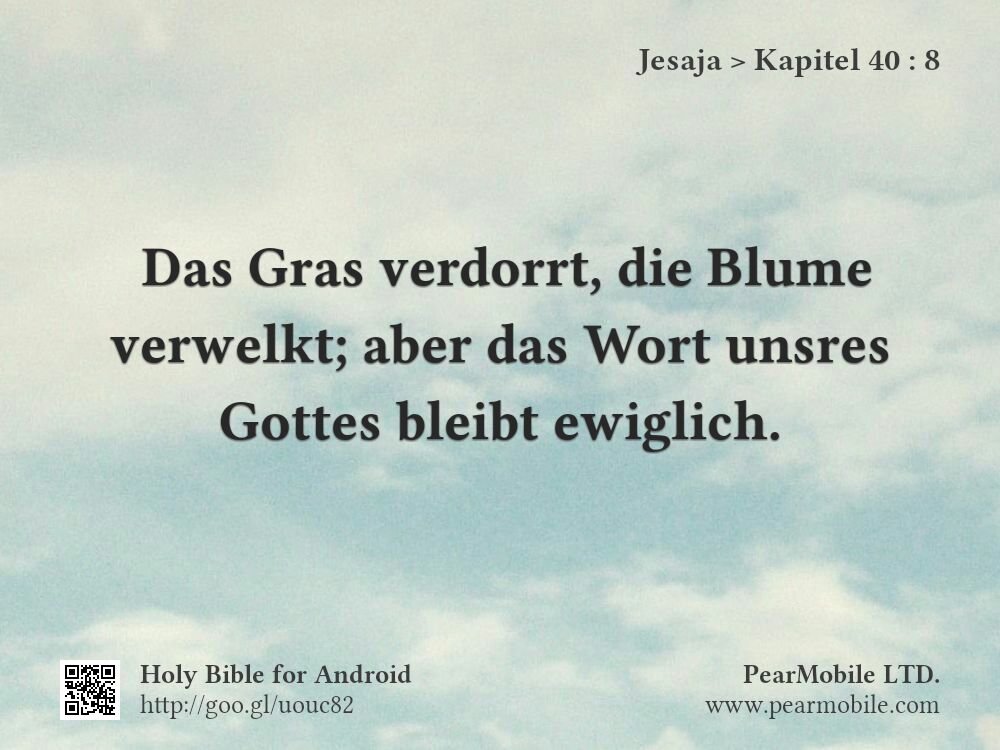 Jesaja, Kapitel 40:8